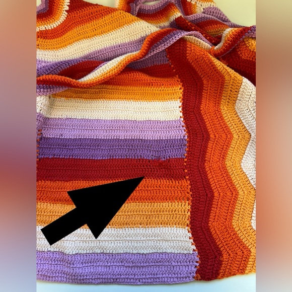 Farm Rio Anthropologie $250 Rainbow Crochet Wrap Mini Dress Hippie 60s Rainbow - Picture 9 of 9